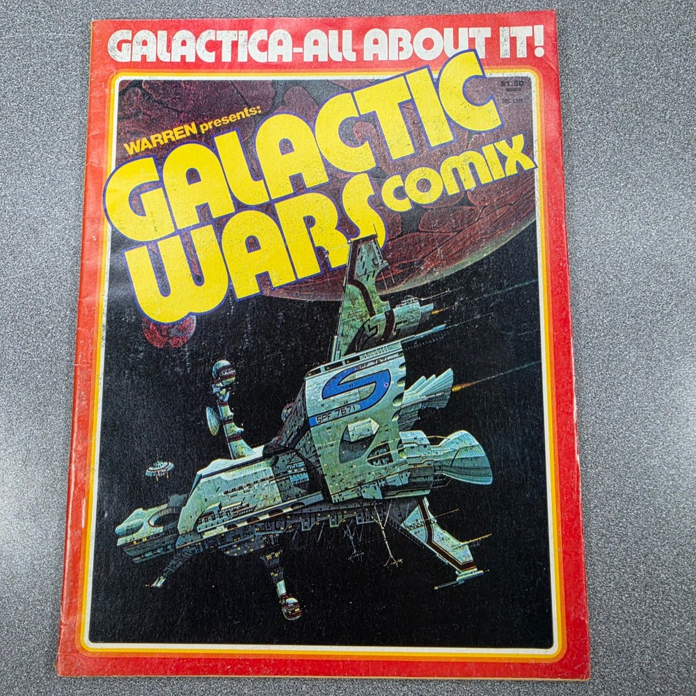 Galactic Wars Comix Magazine Dec 1978 Red Good Battlestar Galactica Art